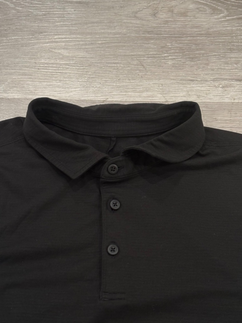 Lululemon Evolution Short Sleeve Polo Shirt Mens L Black Golf Training Stretch - Picture 2 of 5